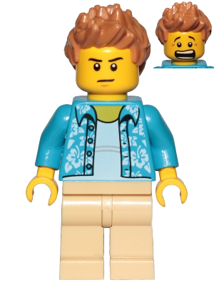 Camera Operator - Hawaiian Shirt, Tan Legs, Medium Nougat Hair Spiked – ГРАДСКИ