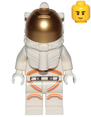 Astronaut - Male, White Spacesuit with Orange Lines, Smirk, Cheek Lines, Black Eyebrows – ГРАДСКИ