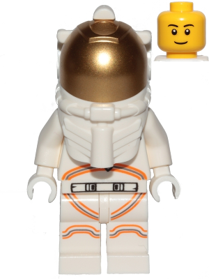 Astronaut - Male, White Spacesuit with Orange Lines, Thin Grin – ГРАДСКИ