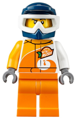 ATV Driver - Male, 'ViTA RUSH' Uniform, Orange Legs, Dark Blue Helmet – ГРАДСКИ