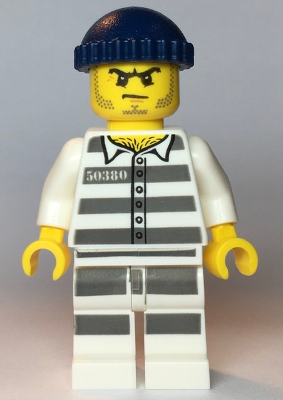 Police - Jail Prisoner 50380 Prison Stripes, Stubble, Dark Blue Knit Cap – ГРАДСКИ