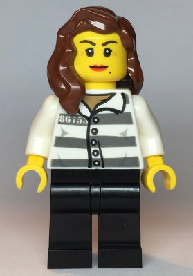 Police - Jail Prisoner 86753 Prison Stripes, Female, Reddish Brown Female Hair over Shoulder – ГРАДСКИ