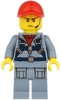 Ocean Submarine Pilot - Male, Harness, Sand Blue Legs with Pockets, Red Cap, Headset – ГРАДСКИ