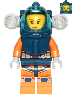 Deep Sea Diver - Female, Dark Blue Helmet, Side Lamps, Smirk / Left Eye Squinted – ГРАДСКИ