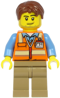 Air Traffic Controller - Male, Reddish Brown Hair, Orange Safety Vest, Dark Tan Legs – ГРАДСКИ