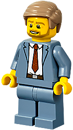 Plane Passenger - Male, Sand Blue Suit, Dark Red Tie, Dark Tan Hair Short Combed Sideways, Beard – ГРАДСКИ