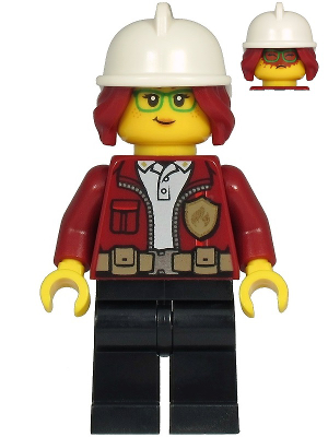 Fire Chief, Female - Freya McCloud, Dark Red Jacket, Black Legs, White Fire Helmet, Dark Red Hair – ГРАДСКИ