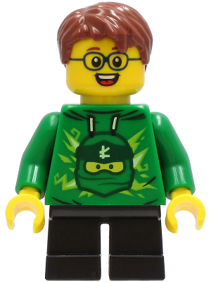Boy - Green Ninjago Hoodie, Black Short Legs, Reddish Brown Hair – ГРАДСКИ