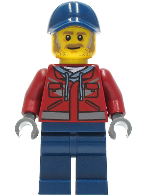 Truck Driver - Male, Dark Red Hooded Sweatshirt, Dark Blue Legs, Dark Blue Cap – ГРАДСКИ