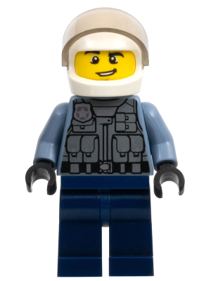 Police Officer - Sand Blue Police Jacket, Dark Blue Legs, White Helmet – ГРАДСКИ