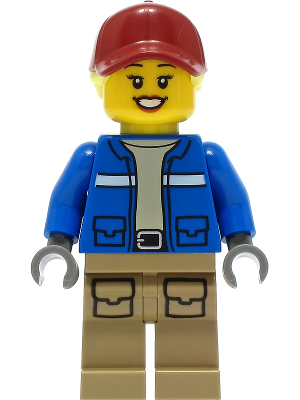 Wildlife Rescue Explorer - Female, Blue Jacket, Dark Tan Legs with Pockets, Dark Red Cap, Bright Light Yellow Hair – ГРАДСКИ