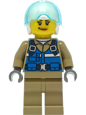 Wildlife Rescue Pilot - Female, Blue Vest, White Helmet, Dark Tan Legs, Smirk – ГРАДСКИ