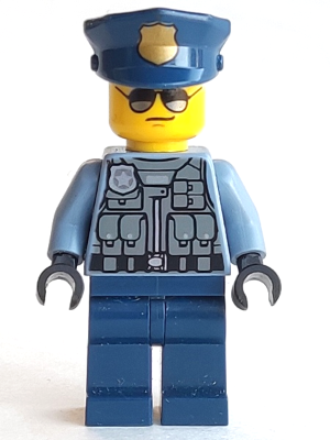 Police Officer - Sand Blue Police Jacket, Dark Blue Legs, Police Hat with Gold Badge, Sunglasses – ГРАДСКИ