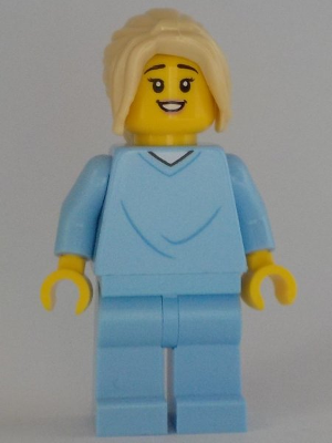 Mother, Bright Light Blue Hospital Gown, Tan Hair – ГРАДСКИ