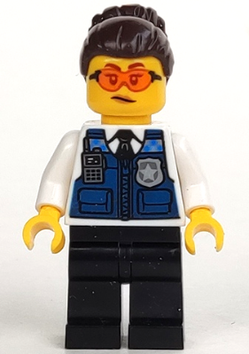 Police - Officer Gracie Goodhart, Dark Blue Vest, Black Legs, Dark Brown Hair with Bun, Safety Glasses – ГРАДСКИ