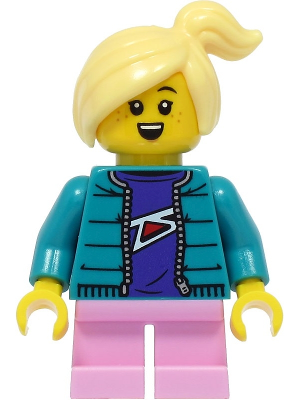 Girl - Dark Turquoise Jacket, Bright Pink Short Legs, Bright Light Yellow Hair – ГРАДСКИ