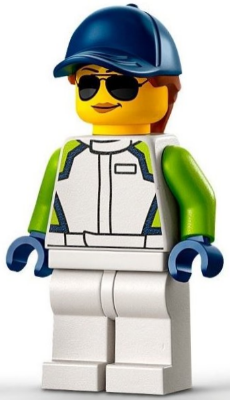 Race Car Mechanic - Female, White Racing Jacket and Legs, Dark Blue Cap with Dark Orange Hair – ГРАДСКИ
