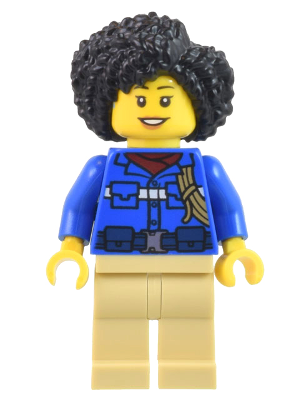 Wildlife Rescue Ranger - Female, Blue Shirt with 'RESCUE' on Back, Tan Legs, Black Coiled Hair (Maya) – ГРАДСКИ
