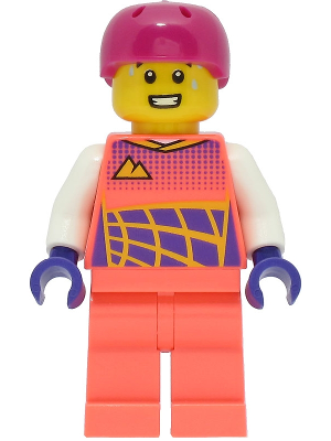 Cyclist - Male, Coral Racing Suit, Magenta Helmet – ГРАДСКИ