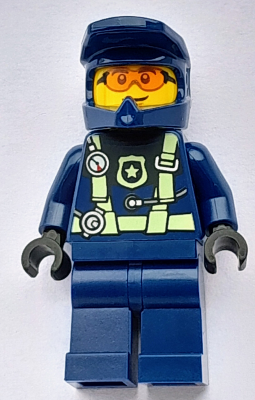 Police - City Officer Dark Blue Diving Suit and Helmet, Safety Glasses – ГРАДСКИ