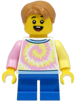 Boy - White Shirt with Swirl, Blue Short Legs, Medium Nougat Hair – ГРАДСКИ