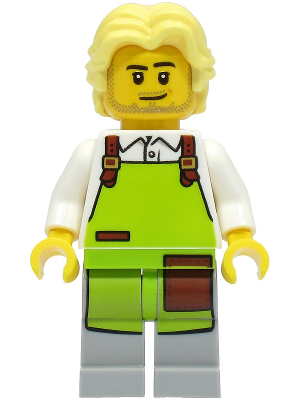 Cyclist - Male, White Shirt, Lime Apron, Bright Light Yellow Hair – ГРАДСКИ