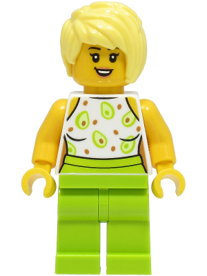Sandwich Shop Customer - Female, White Top, Lime Legs, Bright Light Yellow Hair – ГРАДСКИ