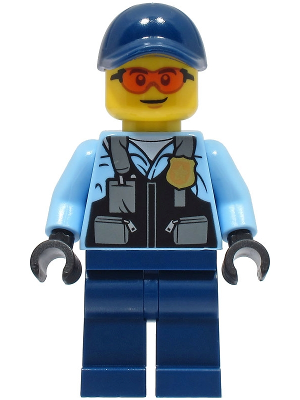 Police - City Officer Male, Safety Vest with Police Badge, Dark Blue Legs, Dark Blue Cap, Safety Glasses – ГРАДСКИ