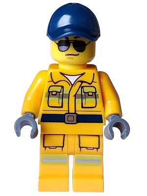 Stuntz Crew - Male, Bright Light Orange Suit with Reflective Stripes, Dark Blue Cap, Sunglasses – ГРАДСКИ