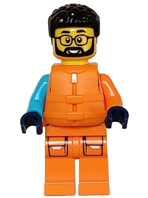 Arctic Explorer - Male, Shoulder Bag, Glasses, Black Hair, Orange Life Jacket – ГРАДСКИ