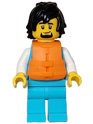 Arctic Explorer - Male, Stethoscope, Medium Azure Legs, Black Hair, Orange Life Jacket – ГРАДСКИ