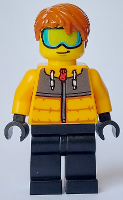 Male - Bright Light Orange Jacket, Black Legs, Dark Orange Hair, Ski Goggles – ГРАДСКИ
