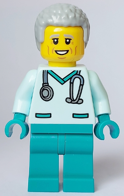 Veterinarian - Male, Light Aqua Scrubs, Dark Turquoise Legs, Light Bluish Gray Hair – ГРАДСКИ