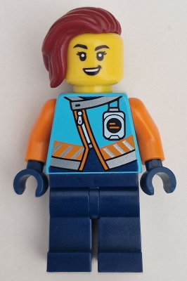 Arctic Explorer - Female, Medium Azure Jacket, Name Badge, Dark Red Hair – ГРАДСКИ