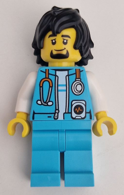 Arctic Explorer - Male, Stethoscope, Medium Azure Legs, Black Hair – ГРАДСКИ