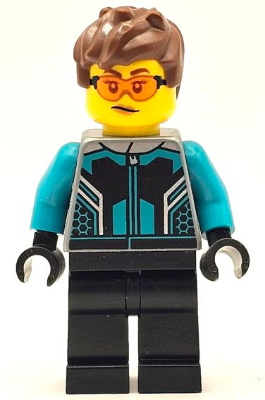Race Car Driver - Female, Black and Dark Turquoise Racing Suit, Black Legs, Reddish Brown Hair, Safety Glasses – ГРАДСКИ