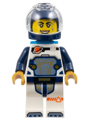 Astronaut - Female, White Spacesuit with Dark Blue Arms, Dark Blue Helmet, Trans-Clear Visor, Dark Azure Jet Pack – ГРАДСКИ