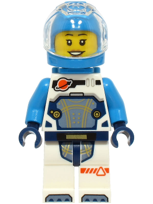 Astronaut - Female, White Spacesuit with Dark Azure Arms, Dark Azure Helmet, Trans-Clear Visor, Dark Azure Jet Pack, Hearing Aid – ГРАДСКИ