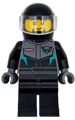 Race Car Driver - Male, Racing Suit with Hawk Head Logo, Black Legs, Black Helmet, Trans-Clear Visor, Goatee – ГРАДСКИ