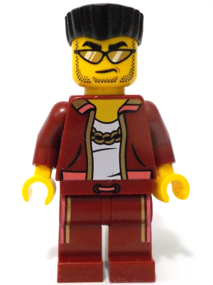 Police - City Bandit Crook Male, Dark Red Jacket and Legs, Black Flat Top Hair – ГРАДСКИ