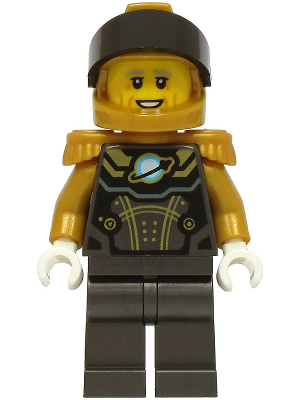 Astronaut - Male, Pearl Dark Gray and Pearl Gold Spacesuit, Pearl Gold Helmet, Black Visor, Pearl Gold Epaulettes – ГРАДСКИ