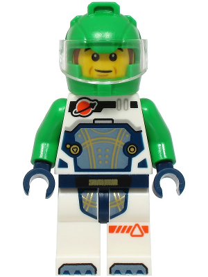 Astronaut - Male, White Spacesuit with Bright Green Arms, Bright Green Helmet, Trans-Clear Visor – ГРАДСКИ