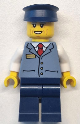 Bus Driver - Male, Sand Blue Vest over White Shirt, Dark Blue Legs and Hat – ГРАДСКИ