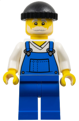Fisherman - Black Knit Cap, Blue Overalls – ГРАДСКИ