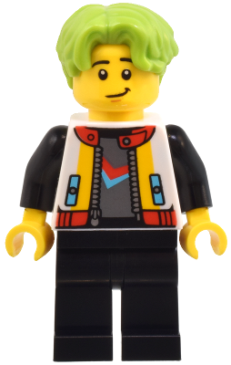 Robot World Patron - Male, White Jacket, Black Legs, Lime Hair – ГРАДСКИ