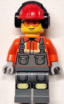 Construction Worker - Male, Reddish Orange Safety Jacket, Reflective Stripe, Dark Bluish Gray Overal – ГРАДСКИ