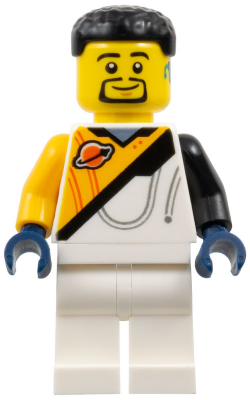 Space Explorer - Male, Bright Light Orange and White Spacesuit, Black Short Hair and Goatee, Hearing Aid – ГРАДСКИ