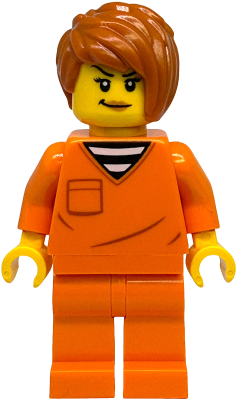 Police - City Jail Prisoner Female, Orange Prison Jumpsuit, Dark Orange Short Tousled Hair – ГРАДСКИ