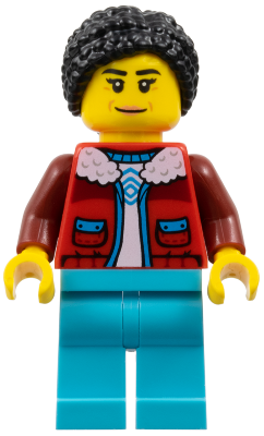 Arctic Explorer - Female, Red Coat over White Shirt, Medium Azure Legs, Black Hair – ГРАДСКИ