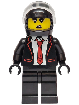 Police - City Bandit Crook Female, Black Tuxedo with Red Tie, Black Legs, Black Helmet – ГРАДСКИ